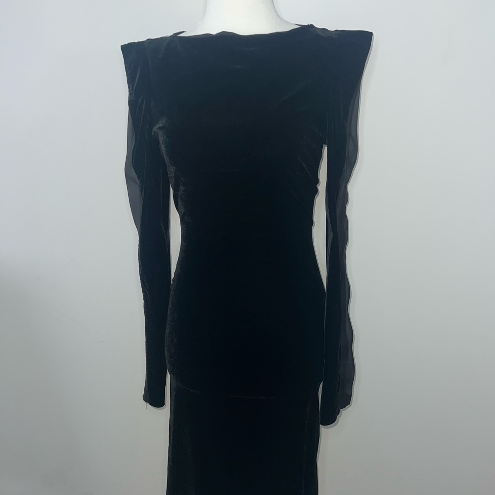 Elegant Black Velvet Dress